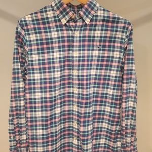 Vineyard Vines flannel Whale shirt Boys L